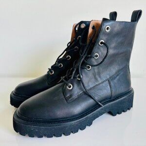 Madewell Rayna Combat Boot - Black, Size 8.5